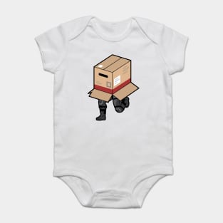 Solid Snake Sneaking in Box - Metal Gear Solid 1 Baby Bodysuit